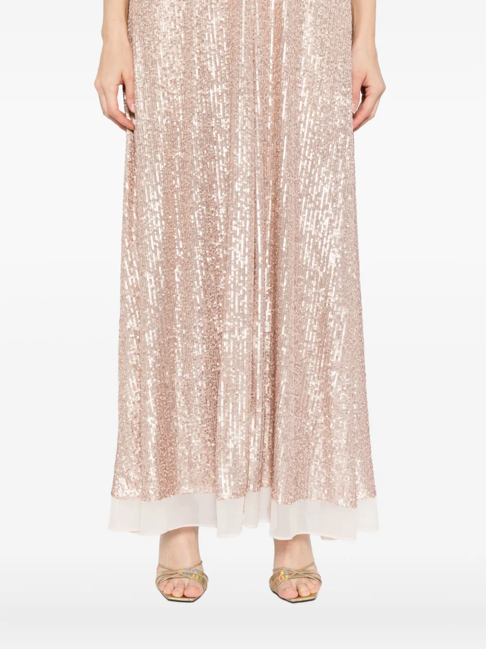 Norma Kamali Mouwloze maxi-jurk Beige