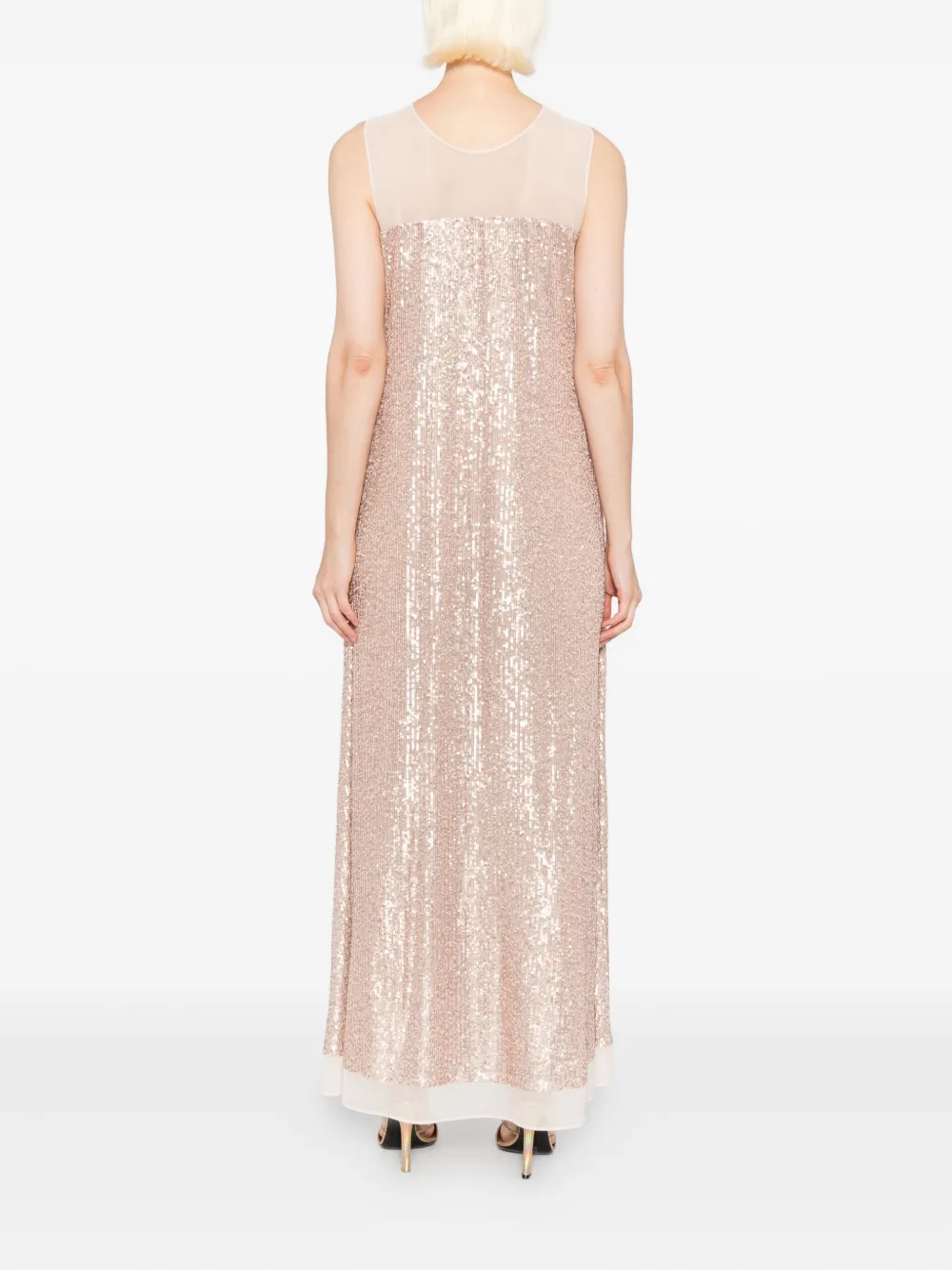 Norma Kamali Mouwloze maxi-jurk Beige