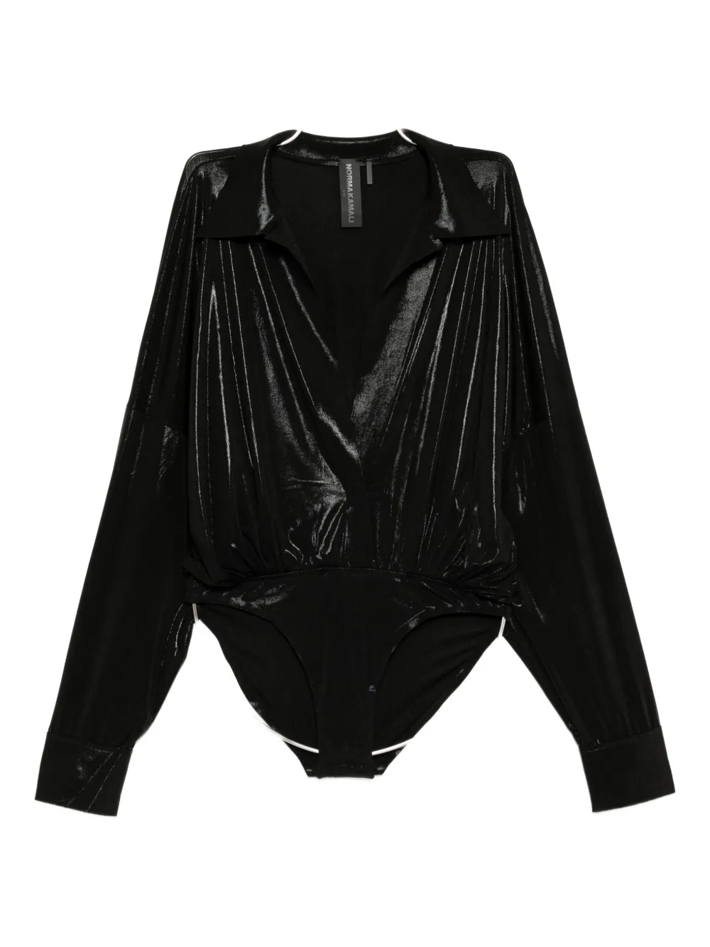 Norma Kamali Pleat Detailing Blouse In Black