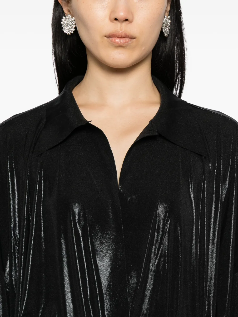 Norma Kamali Blouse met geplooid details Zwart