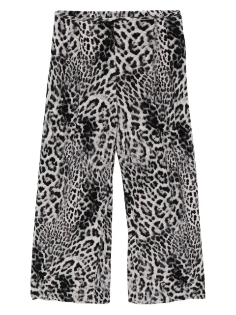 Norma Kamali animal-printed trousers