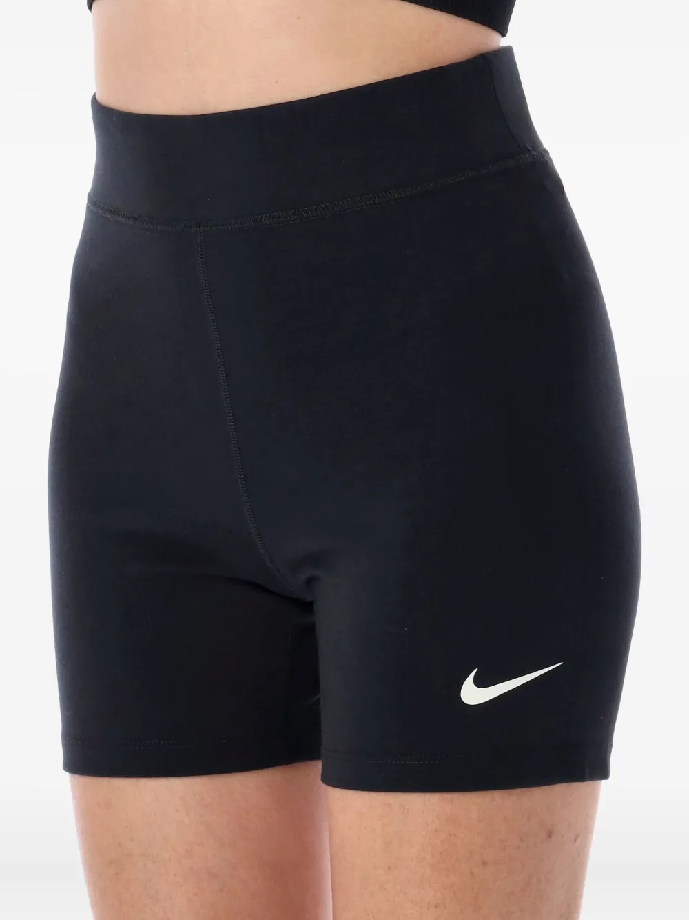 Nike high-waist performance shorts Zwart