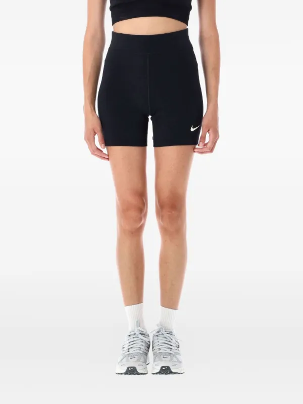 Nike Shorts Con Tiro Alto Negro FARFETCH CO