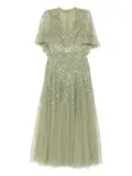 Needle & Thread dappled-sequin dress - Green