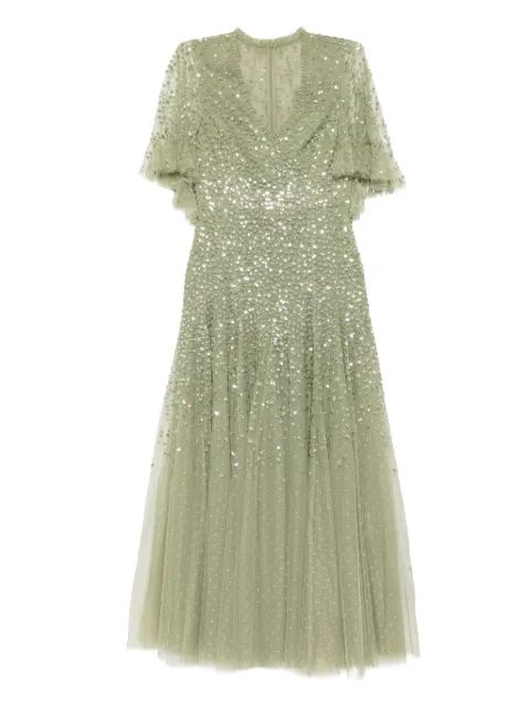Needle & Thread dappled-sequin dress