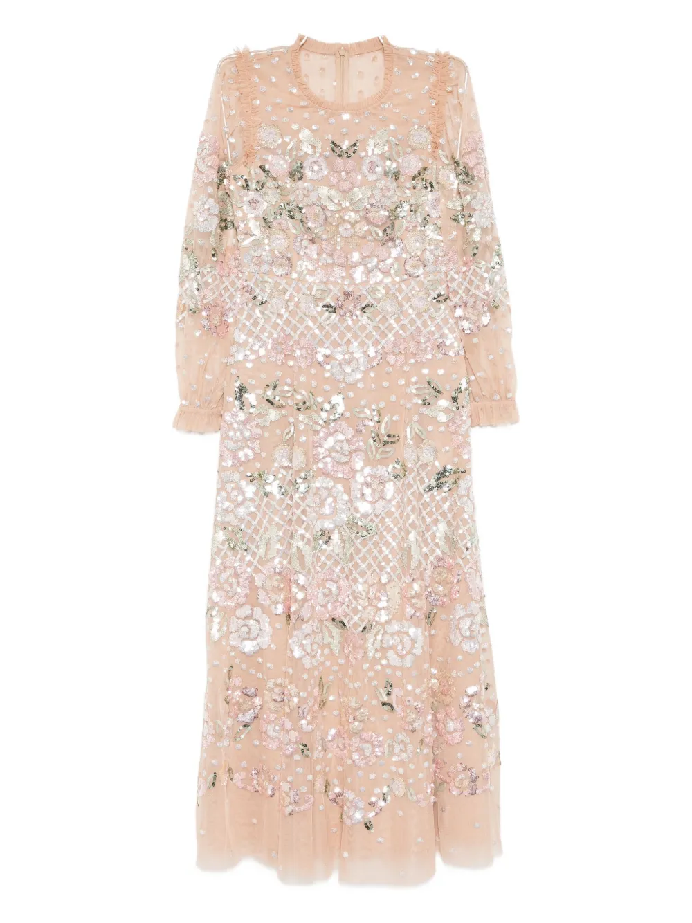 Needle & Thread Rosalie avondjurk Beige
