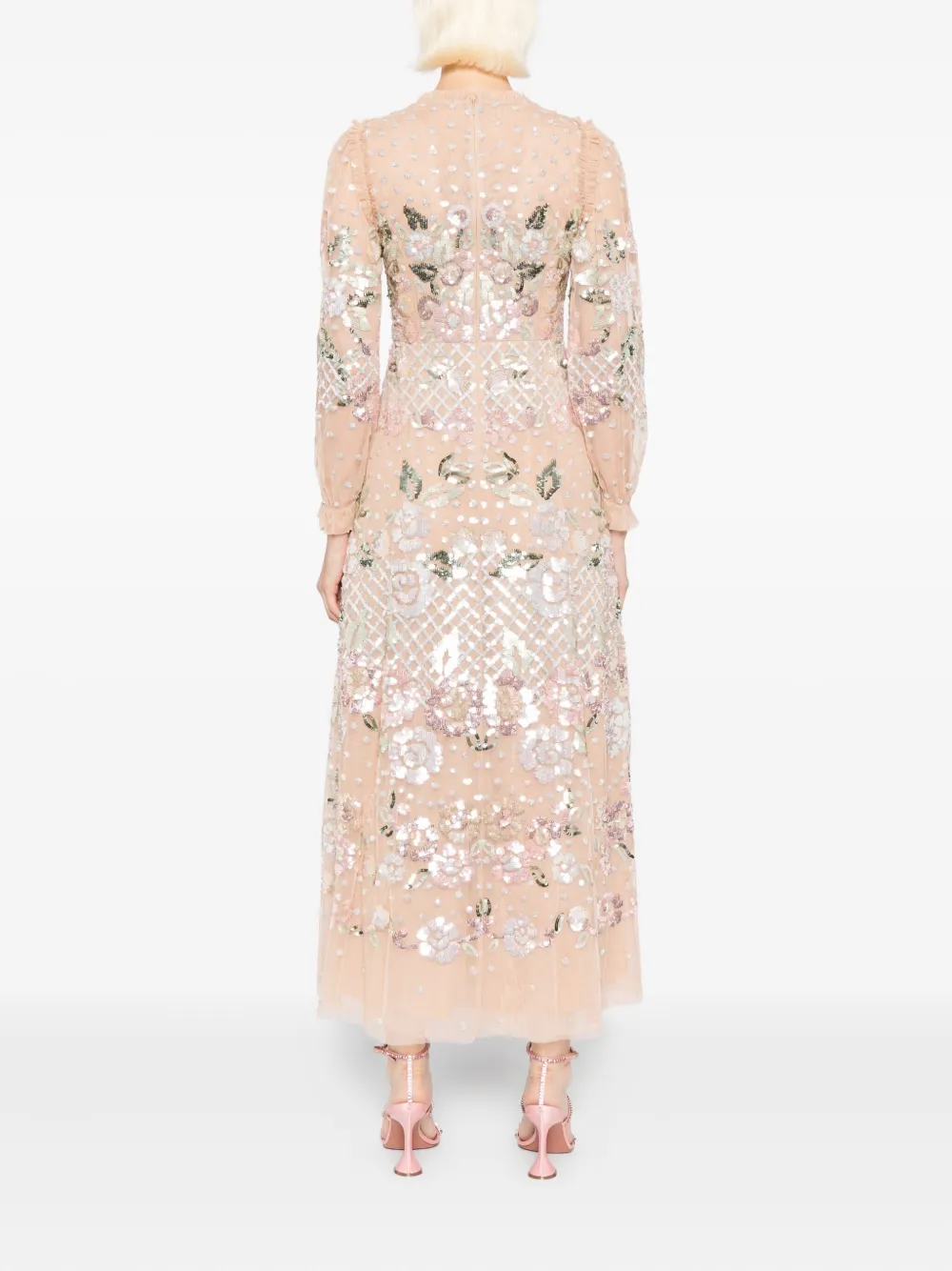 Needle & Thread Rosalie avondjurk Beige