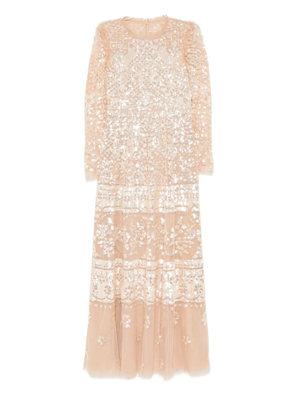 Needle & Thread Aurora jurk Beige
