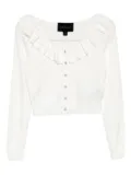 Needle & Thread pointelle-trim cropped cardigan - Neutrals