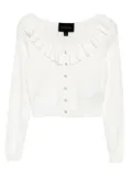 Needle & Thread pointelle-trim cropped cardigan - Neutrals