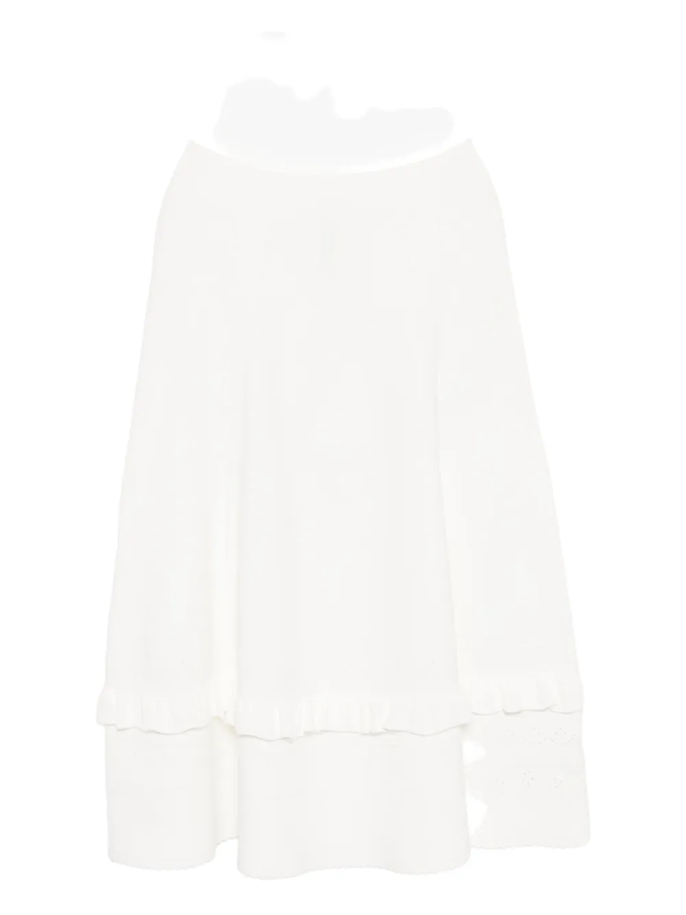 Needle & Thread Gebreide rok met pointelle afwerking Beige