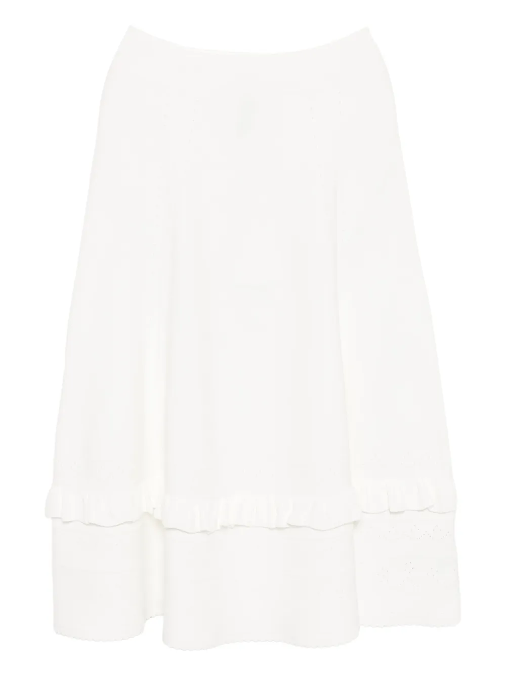 Needle & Thread pointelle-trim knitted skirt | Neutrals | Image 1