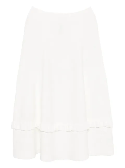 Needle & Thread pointelle-trim knitted skirt