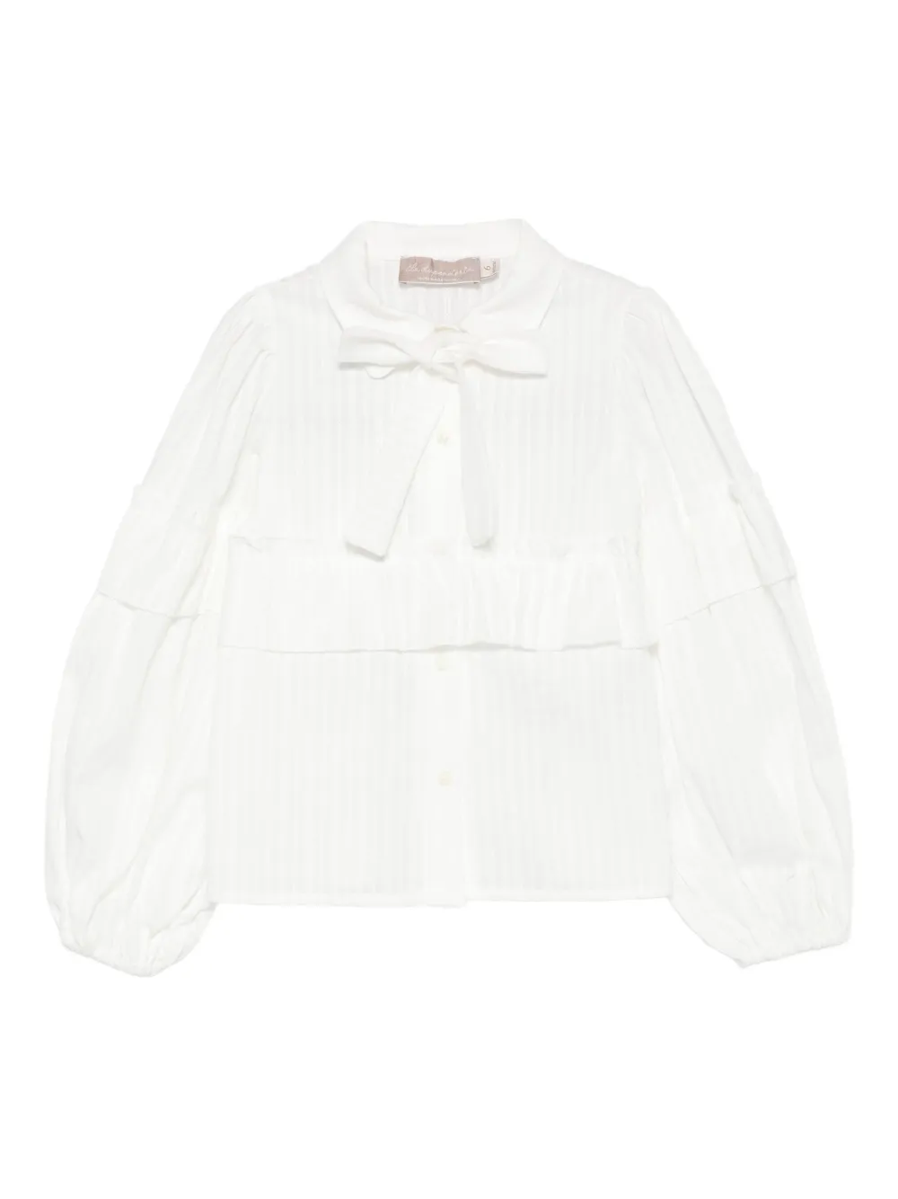 La Stupenderia ruffled-trimmed top Wit