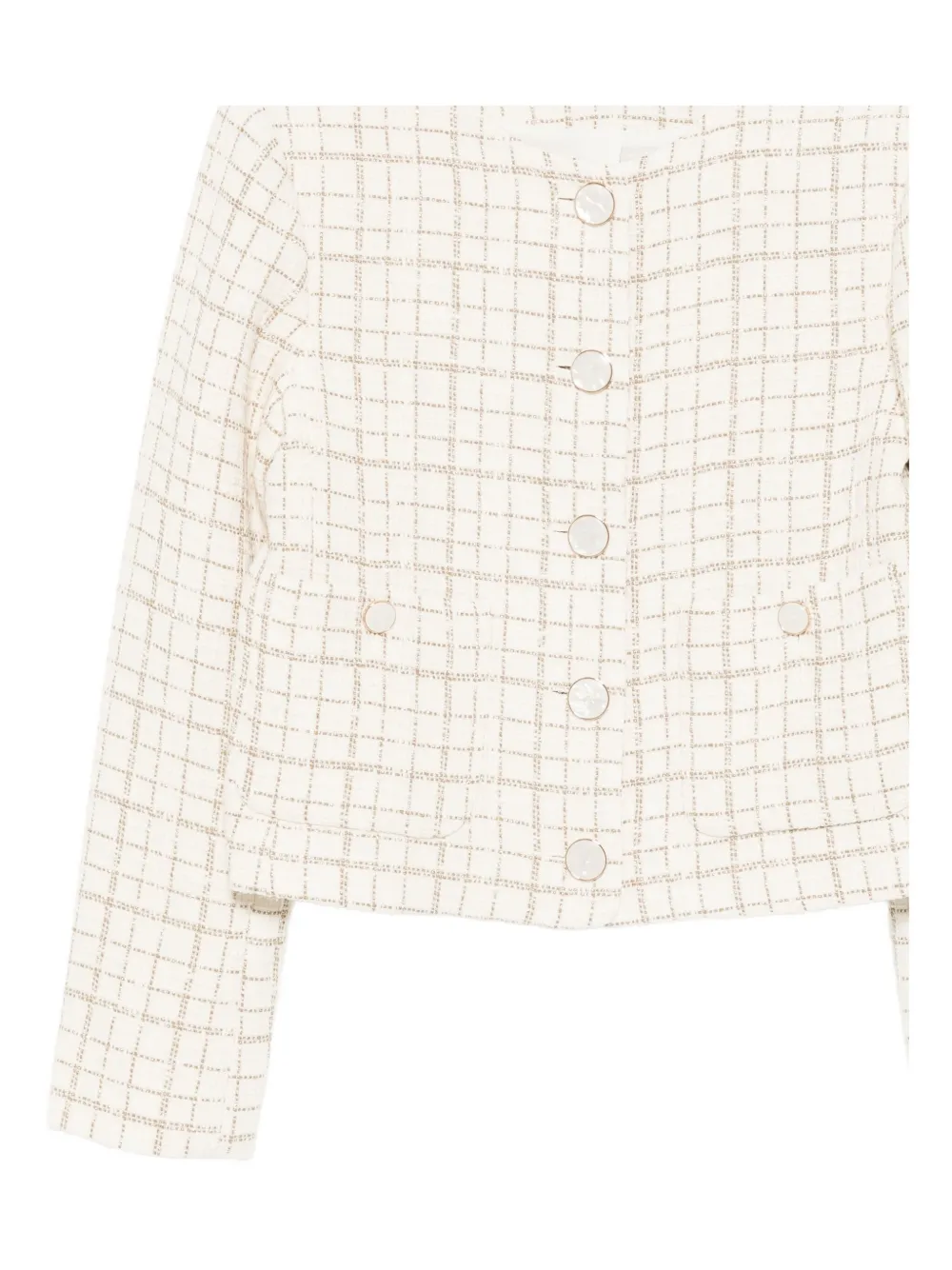 Veronica Beard Andrea tweed jack Beige