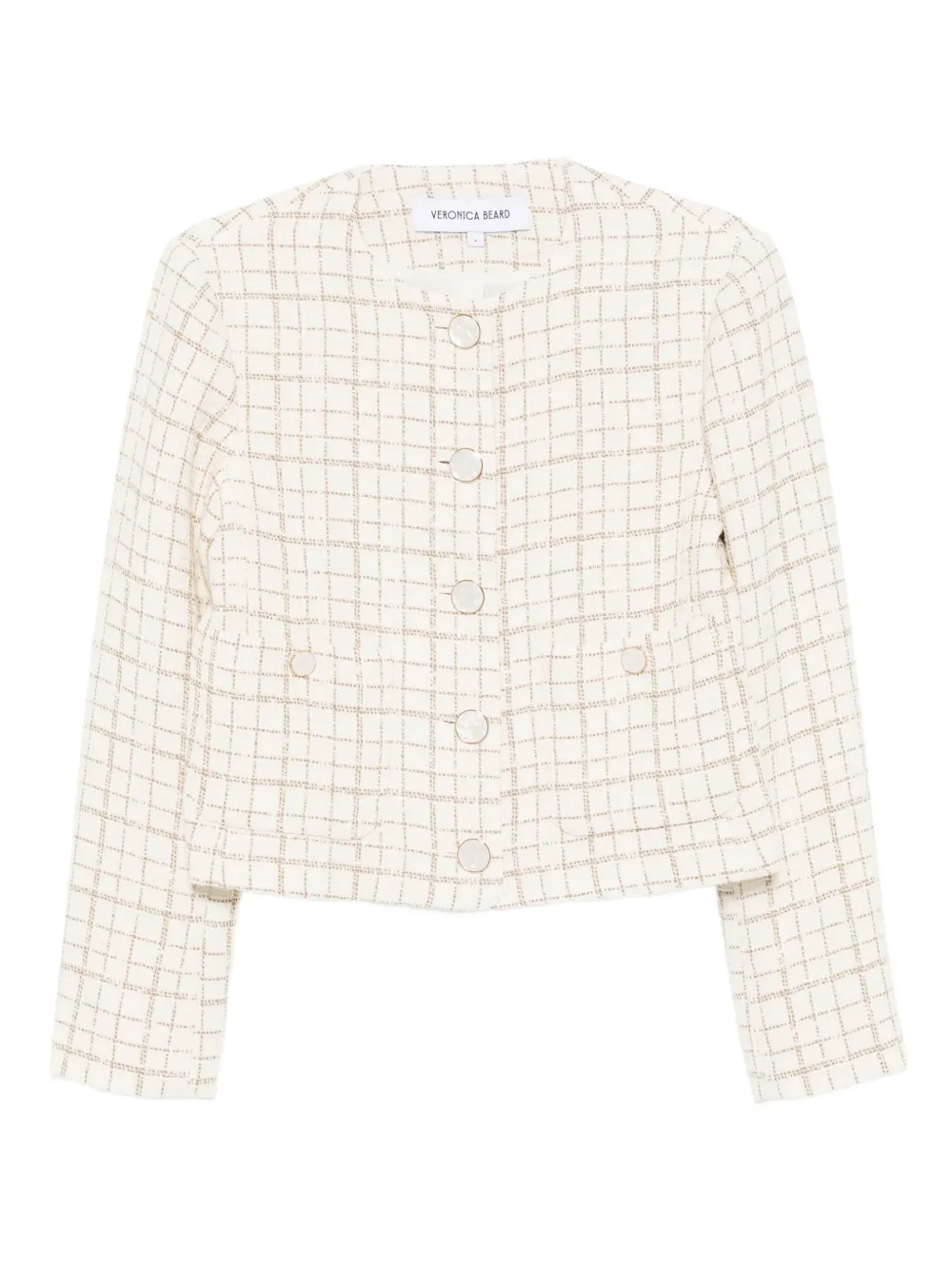 Veronica Beard Andrea tweed jack Beige