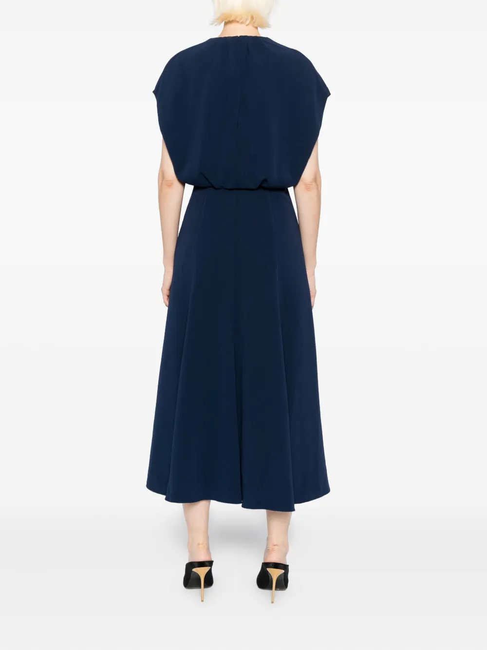 Roland Mouret Cady crêpe jurk Blauw