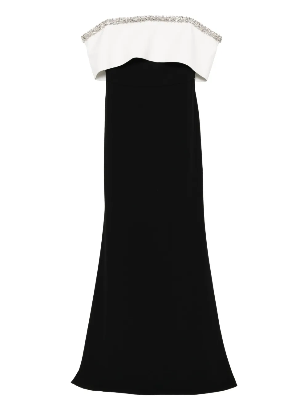 Roland Mouret Off-shoulder jurk met borduurwerk MONOCHROME