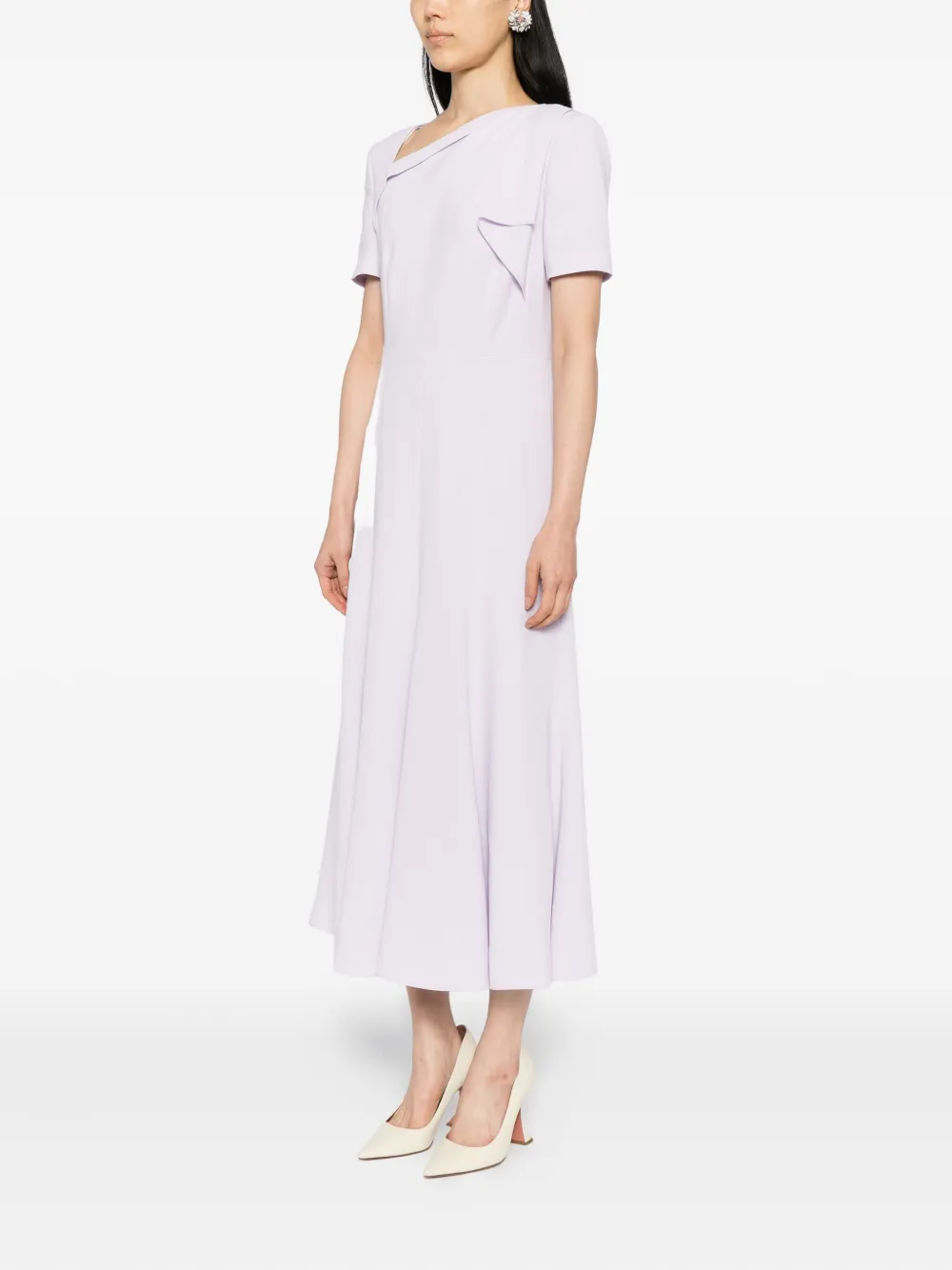 Roland Mouret Jurk met open schouders Paars