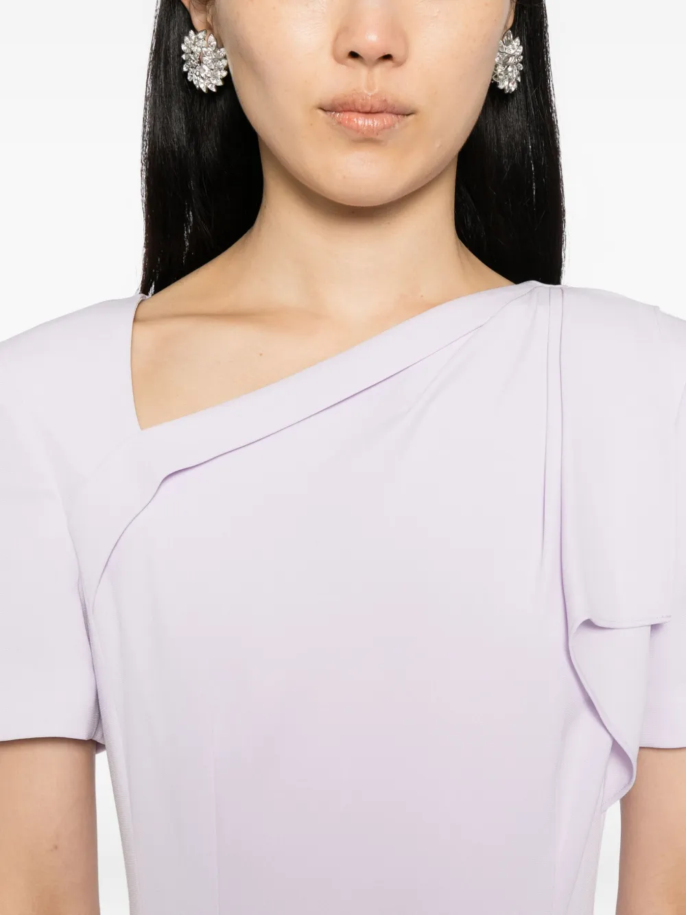 Roland Mouret Jurk met open schouders Paars