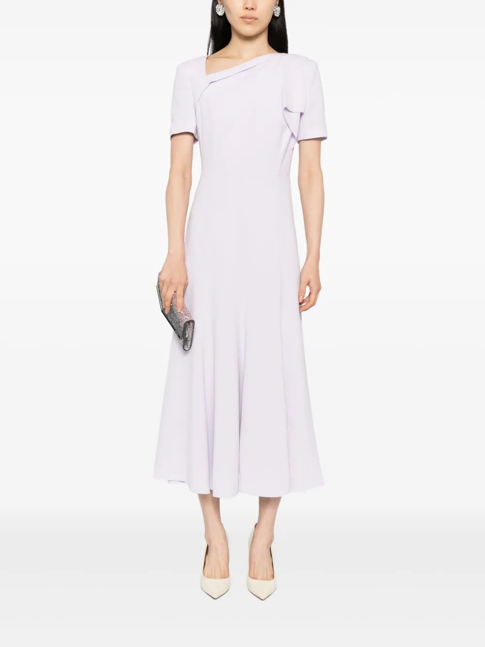 Roland Mouret Jurk met open schouders - Paars