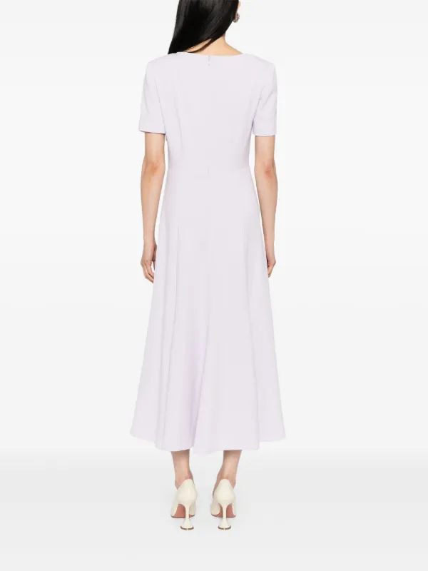 knee length dresses for ladies Light Cady Cut Out Dress Yellow – Roland Mouret main image 0