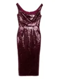 Roland Mouret sequin midi dress - Purple