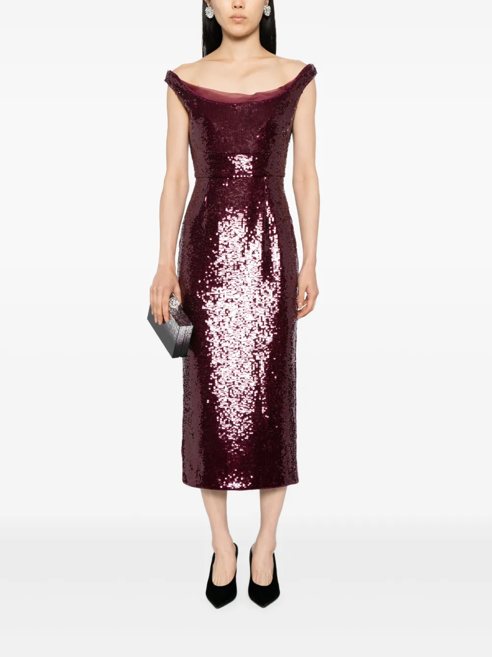 Roland Mouret فستان ميدي بترتر | فساتين نهار | Image 2