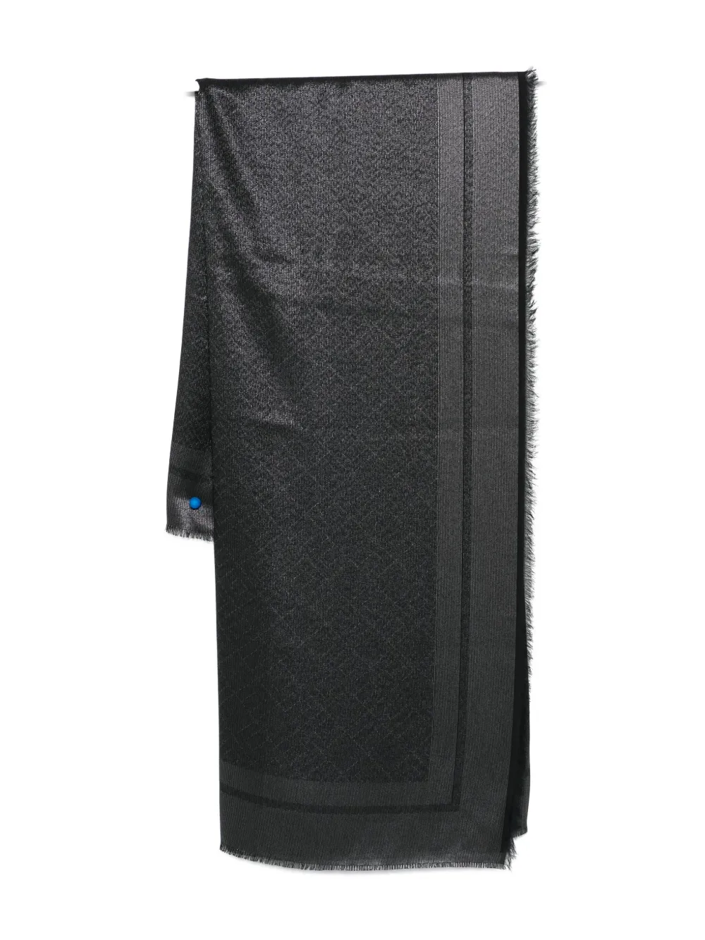 Elisabetta Franchi Frayed-edge Scarf In Black