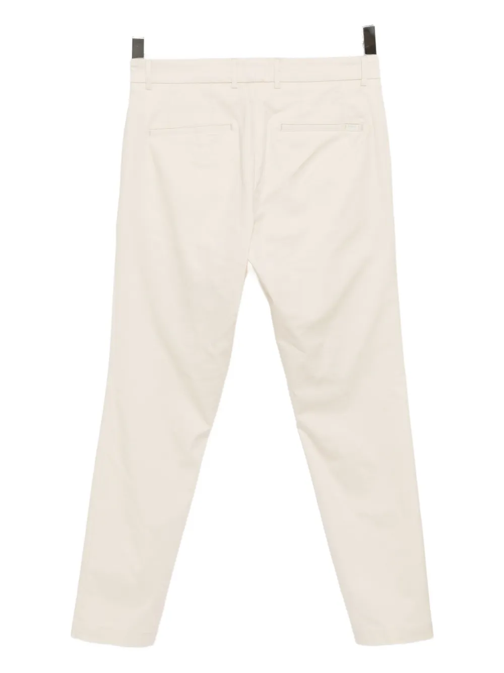 Hugo Boss Boss P-genius Tapered Cotton-blend Trousers In Neutral