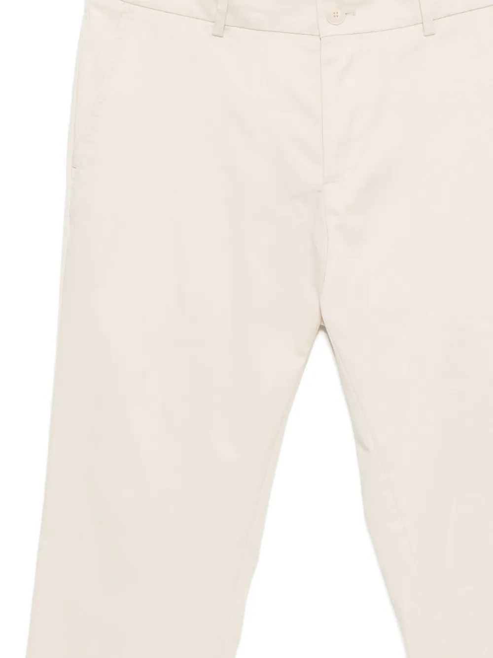 Hugo Boss Boss P-genius Tapered Cotton-blend Trousers In Neutral