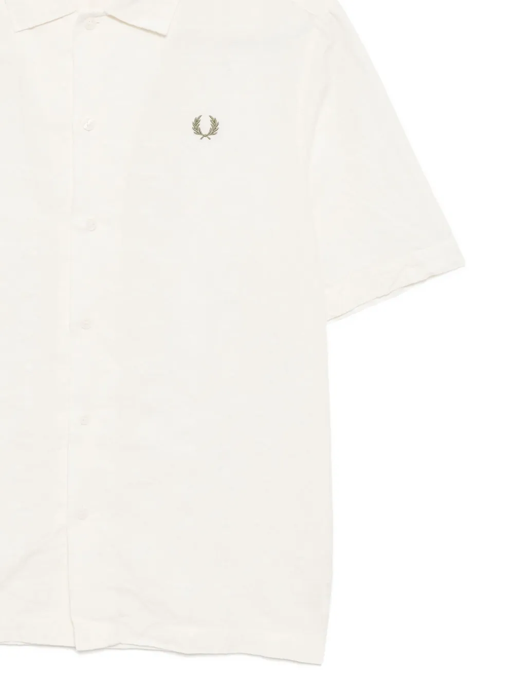 Fred Perry Overhemd met geborduurd logo Beige