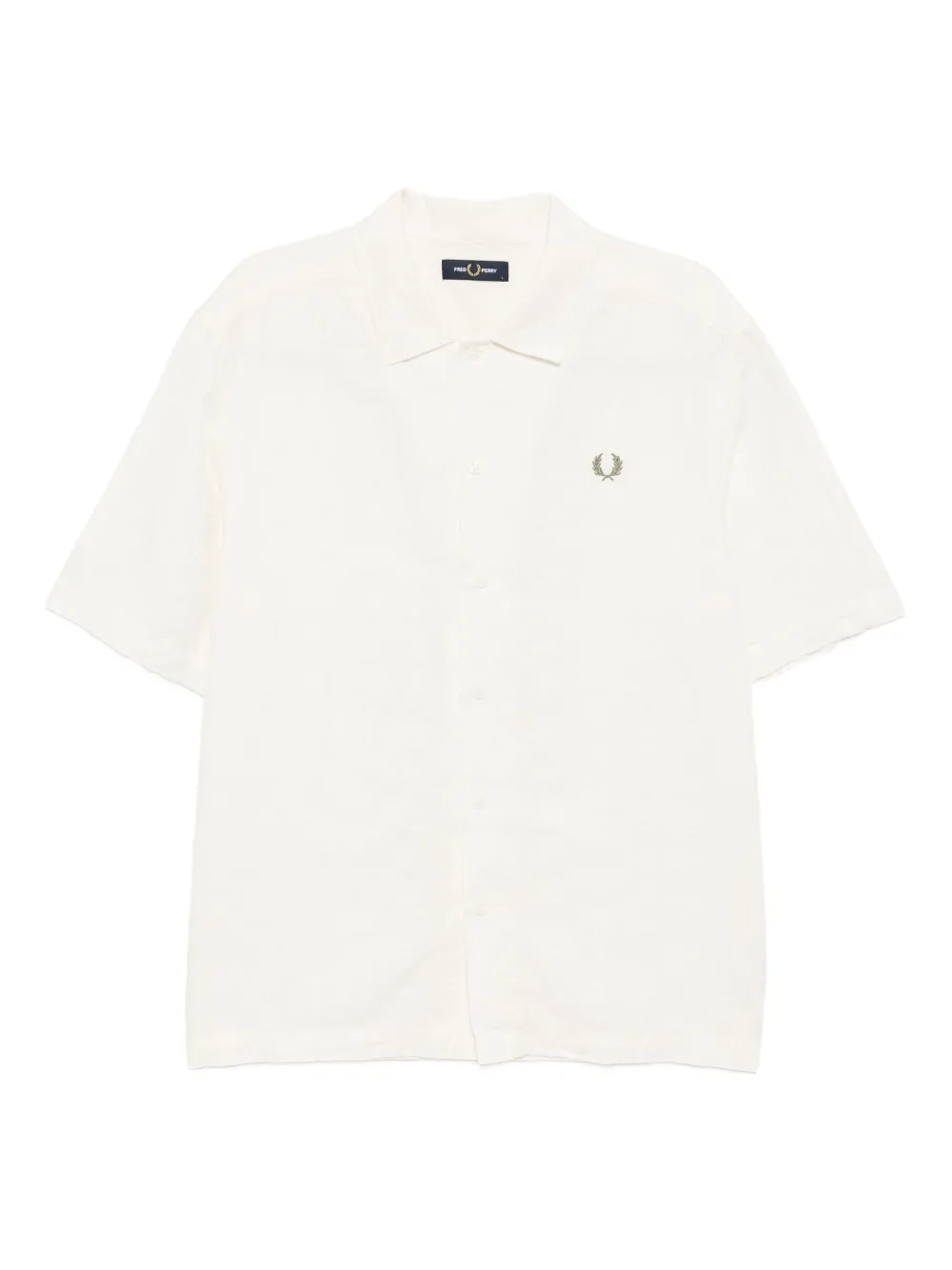 Fred Perry logo-embroidered shirt | Neutrals | Image 1