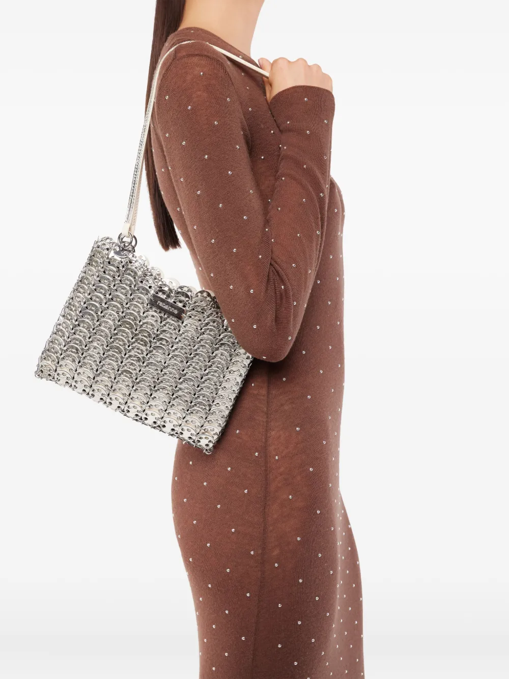 Rabanne 1969 schoudertas met schakelketting Grijs