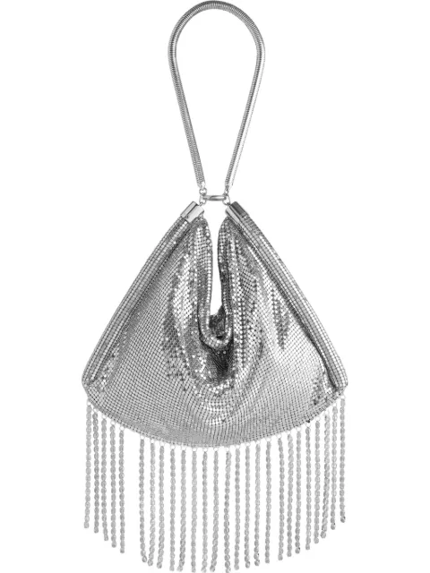 Rabanne شنطة كتف بزرد وشراشيب