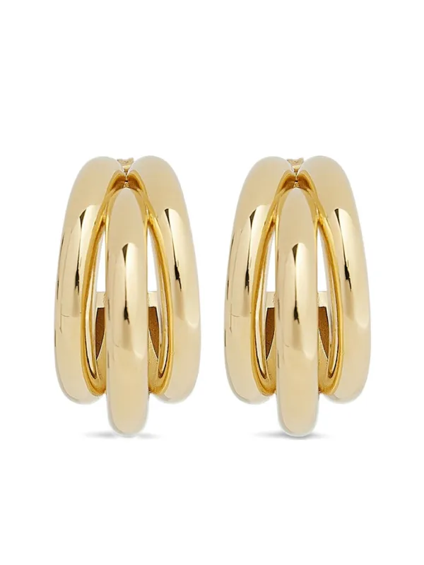 Rabanne Triple-hoop Earrings Set in Gold