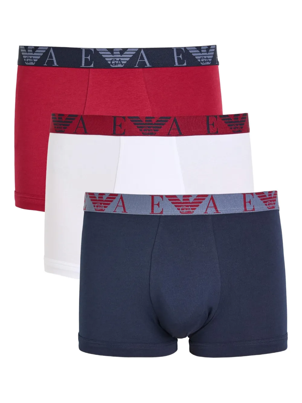 Emporio Armani logo-jacquard boxers (pack of three) | Blue | Image 1