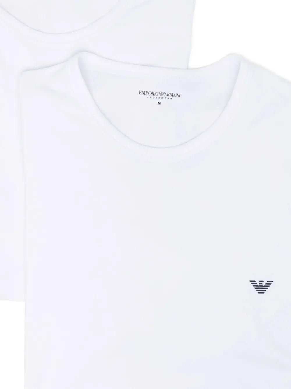 Emporio Armani Twee T-shirts met logoprint Wit