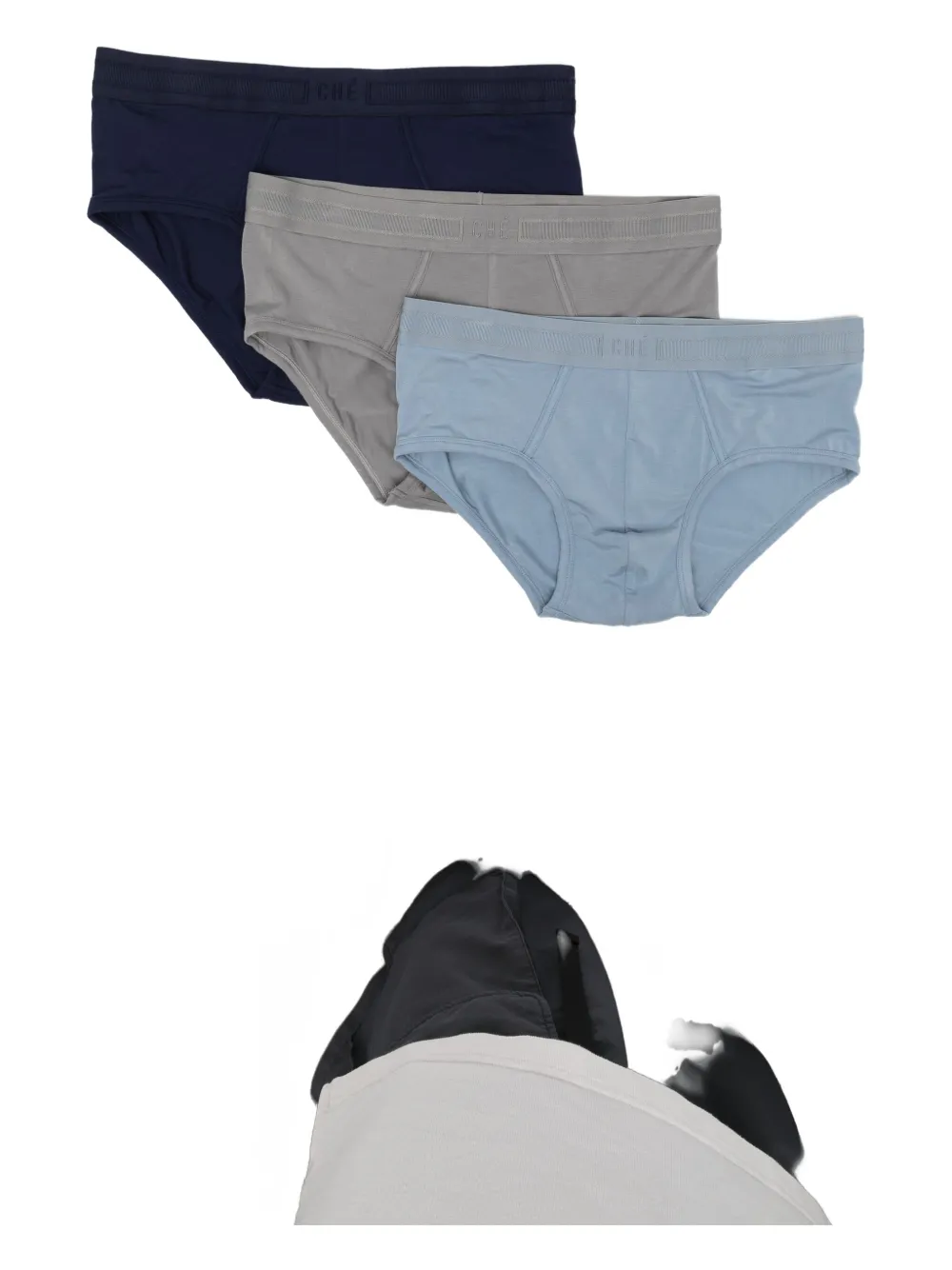 Che Logo-waistband Briefs (set Of Three) In Blue