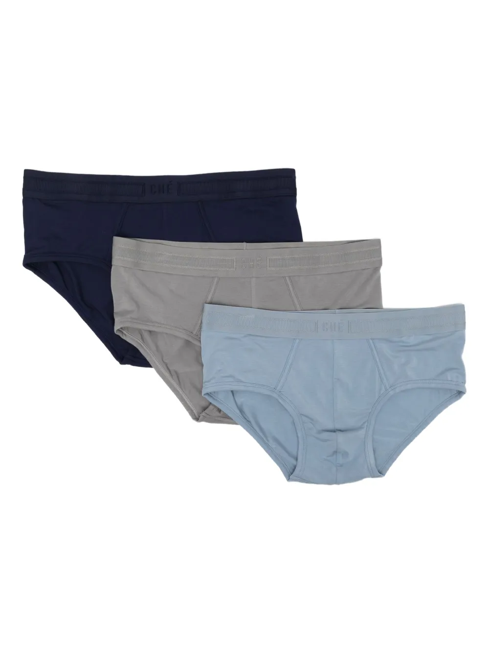 CHÉ Slips mit Logo-Bund (3er-Set) - Blau