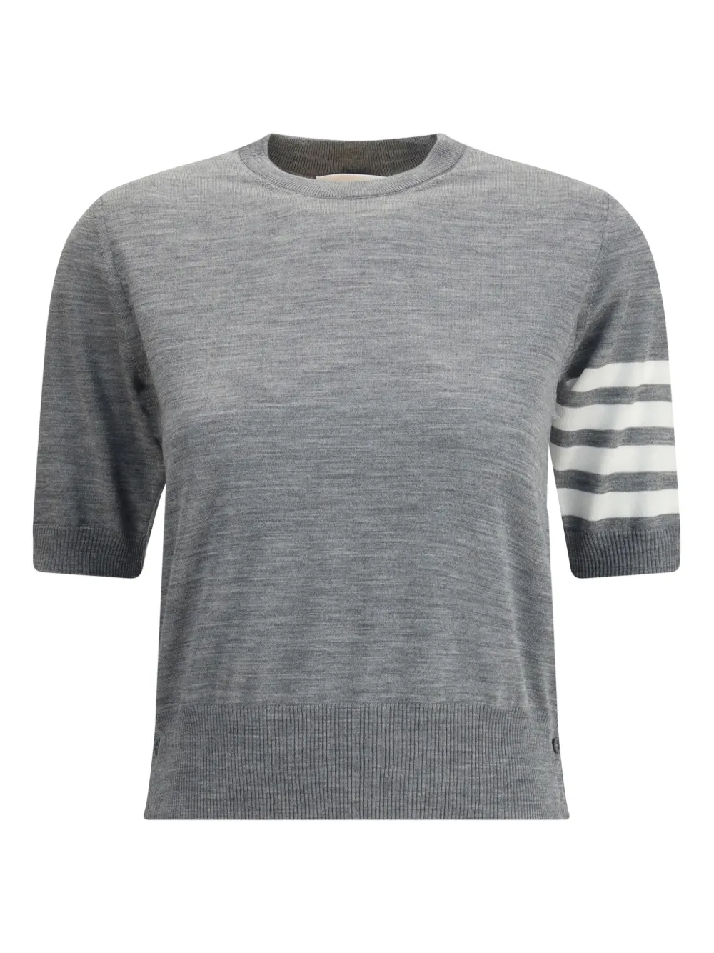 Thom Browne Short-sleeve Knit T-shirt In Neutral