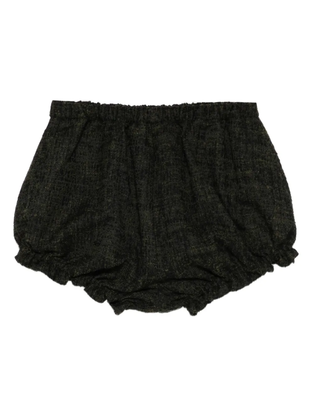 SHUSHU/TONG ruffled shorts | Green | Image 1