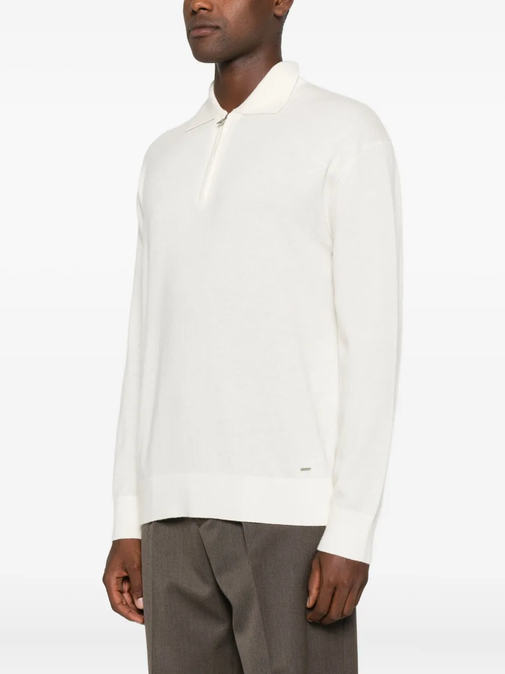 Simkhai Zip-up Polo Shirt In Black