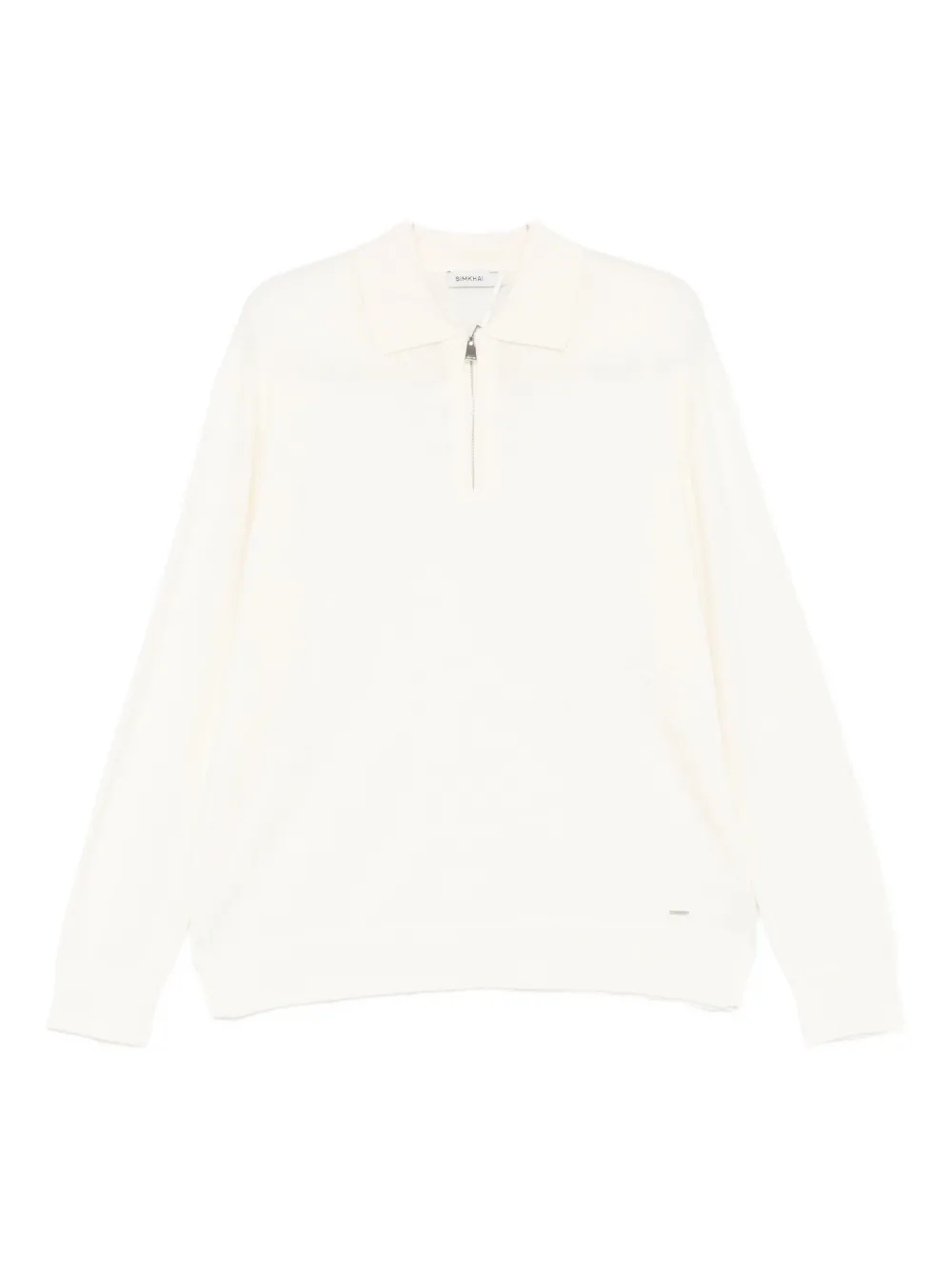 Simkhai Zip-up Polo Shirt In Black