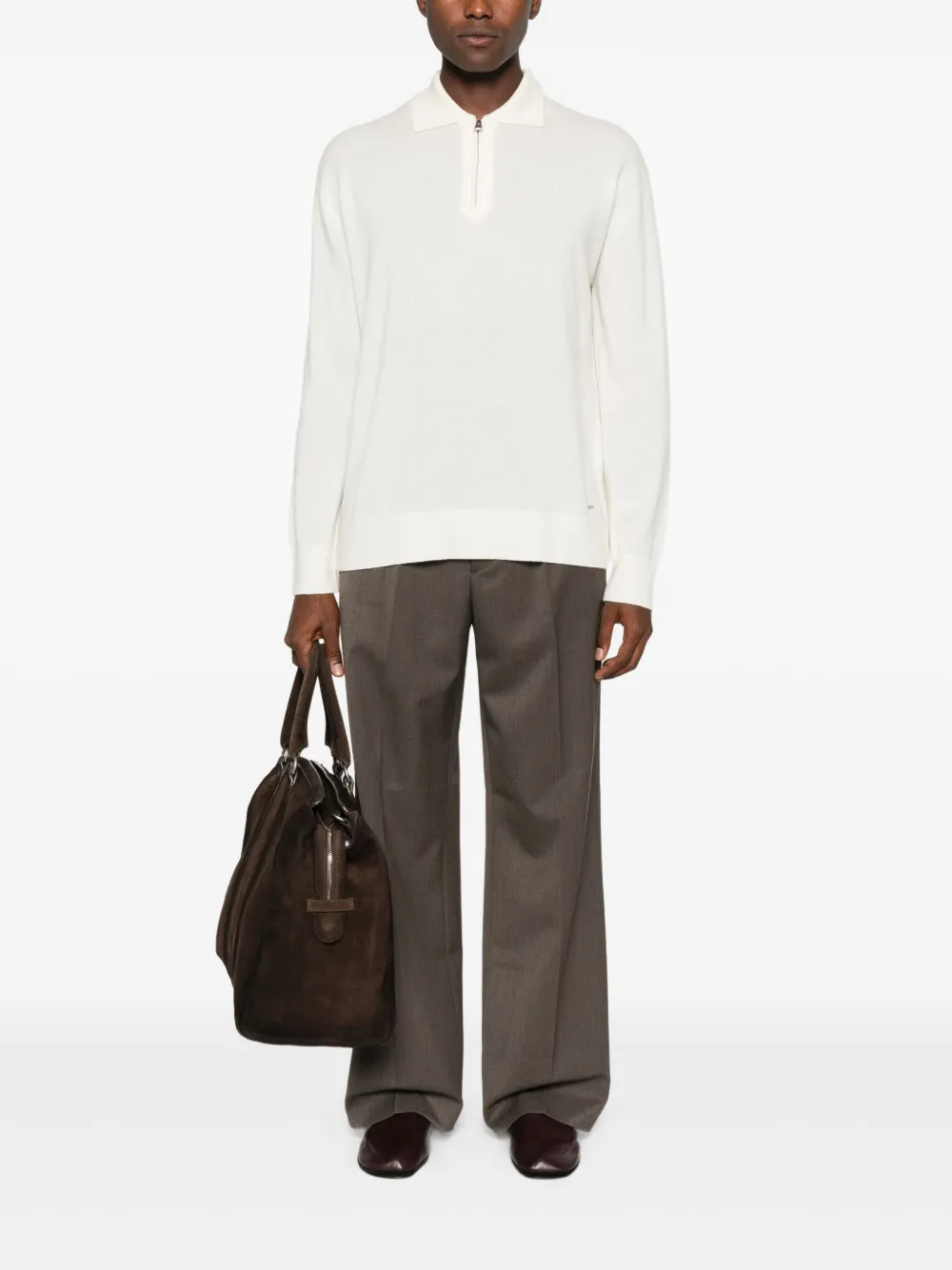 Simkhai zip-up polo shirt - Wit