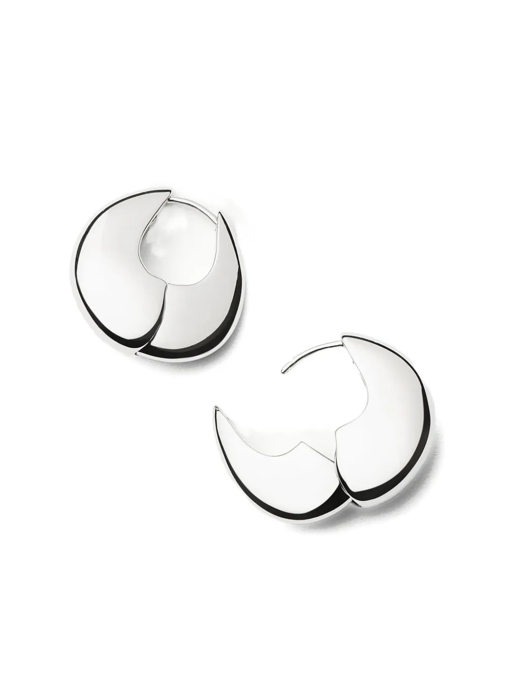 Missoma Sculptural Pebble hoop earrings - Zilver