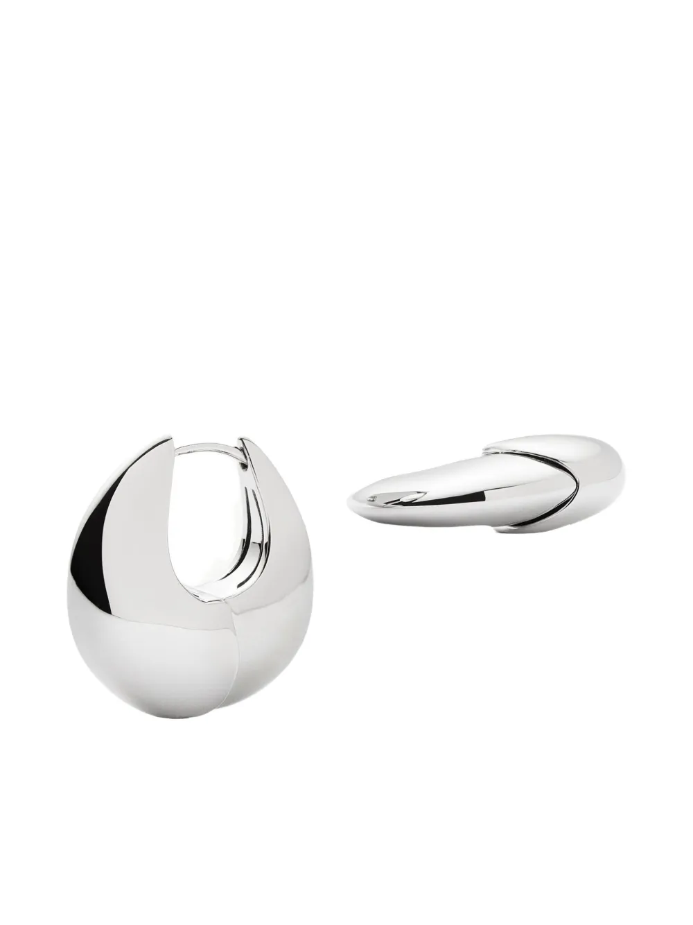 Missoma Sculptural Pebble hoop earrings - Argento