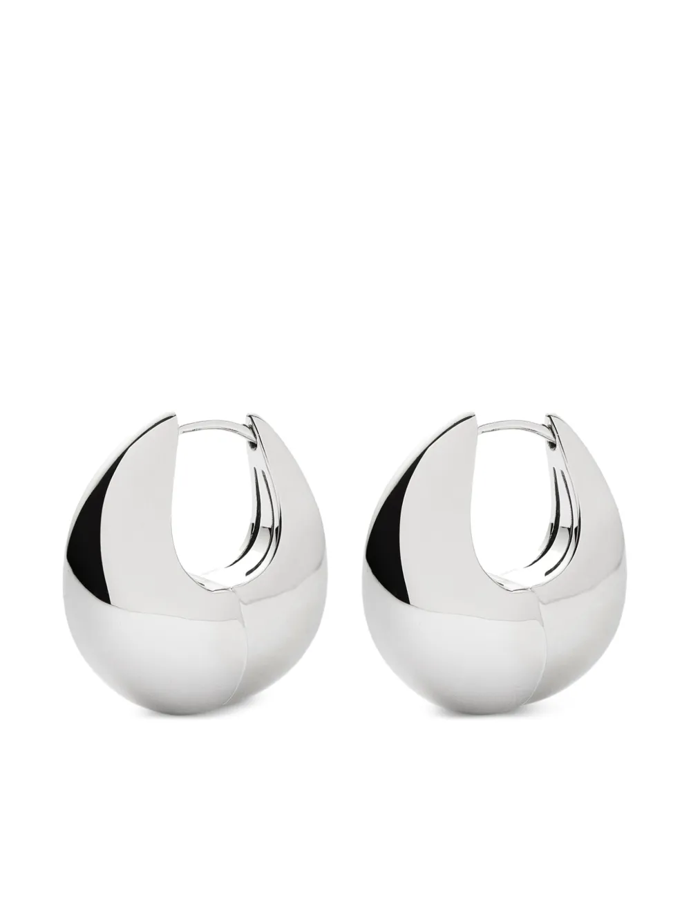 Missoma Sculptural Pebble hoop earrings | Silver | Image 1