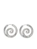 Kenneth Jay Lane swirl-hoop earrings - Silver