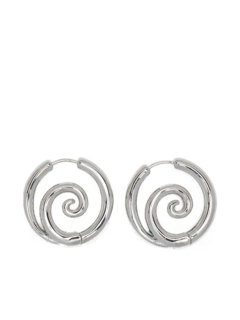 Kenneth Jay Lane swirl-hoop earrings